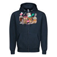 Navy Nurse Coffee Cups Zipper Hoodie - FaDigitalArtStudio