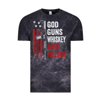 Cloud Black God Guns Whiskey Freedom - Pro Gun American Flag Guns Arts Characters Vintage Tee - maiPhamDesign