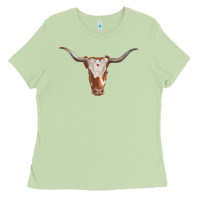 Matcha longhorn cow head Ladies Tee - RanaPortraitStore