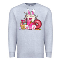 Heather Grey Easter day coffee Premium Sweatshirt - CowhideDigitalArt