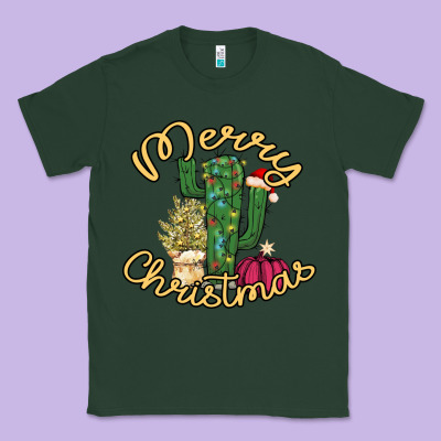 Merry Christmas Cactus Classic Tee Designed By Bettercallsaul