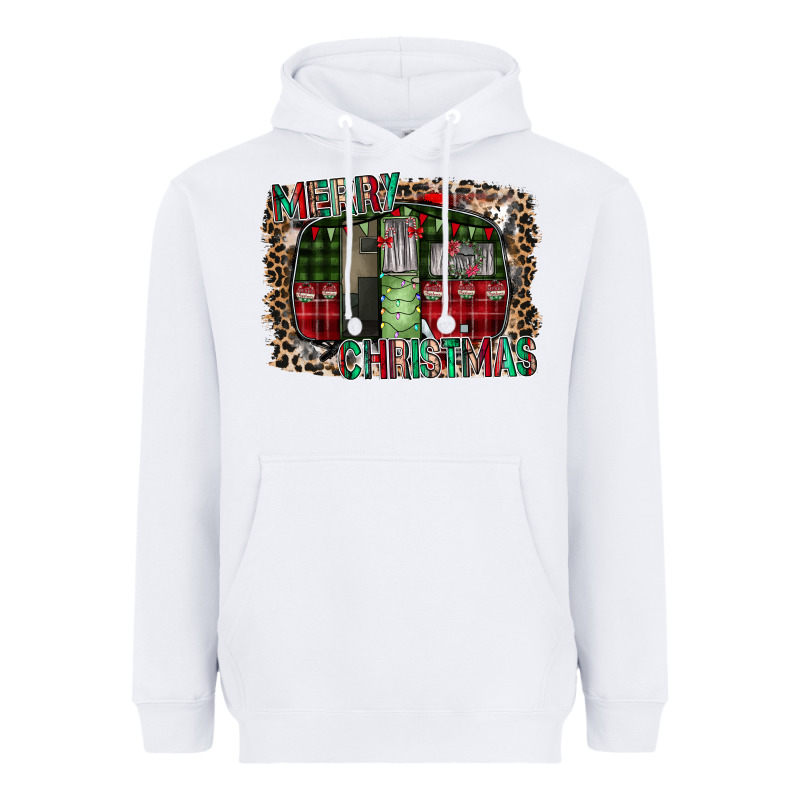 Merry Christmas Caravan Heavyweight Hoodie by CowhideDigitalArt | Teevron