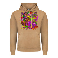 Vintage Camel Mardi Gras hearts Vintage Hoodie - NancyCooperArtShop