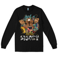 Black Just a little moody baby cow Long Sleeve Tee - HowdyJamesFarm