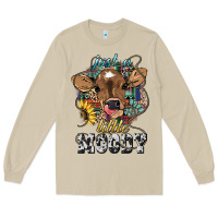 Mushroom Just a little moody baby cow Long Sleeve Tee - HowdyJamesFarm