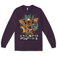 Plum Just a little moody baby cow Long Sleeve Tee - HowdyJamesFarm