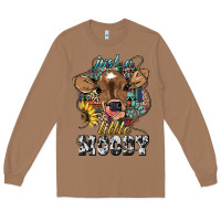 Toasted Coconut Just a little moody baby cow Long Sleeve Tee - HowdyJamesFarm