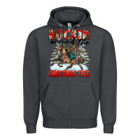 Smoke Rockin Around The Christmas Tree Rodeo Zipper Hoodie - FaDigitalArtStudio