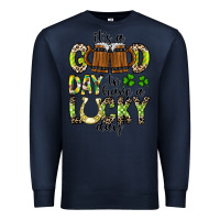 Navy It's a Good Day To Have a Lucky Day Premium Sweatshirt - CowhideDigitalArt