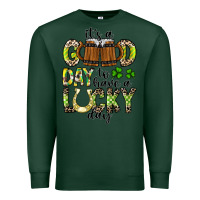 Sports Green It's a Good Day To Have a Lucky Day Premium Sweatshirt - CowhideDigitalArt