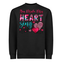 Black you make my heart sing Heavyweight Sweatshirt - OliviaCreatesArt