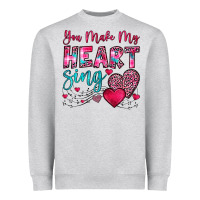 Heather Grey you make my heart sing Heavyweight Sweatshirt - OliviaCreatesArt