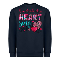 Navy you make my heart sing Heavyweight Sweatshirt - OliviaCreatesArt