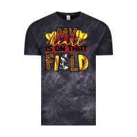 Cloud Black softball my heart is on that field Vintage Tee - RanaPortraitStore