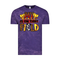 Cloud Purple softball my heart is on that field Vintage Tee - RanaPortraitStore