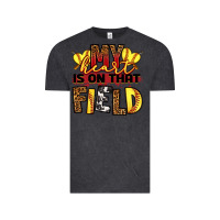 Vintage Black softball my heart is on that field Vintage Tee - RanaPortraitStore