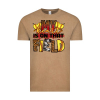 Softball My Heart Is On That Field Vintage Tee | Teevron