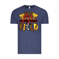Vintage Denim softball my heart is on that field Vintage Tee - RanaPortraitStore