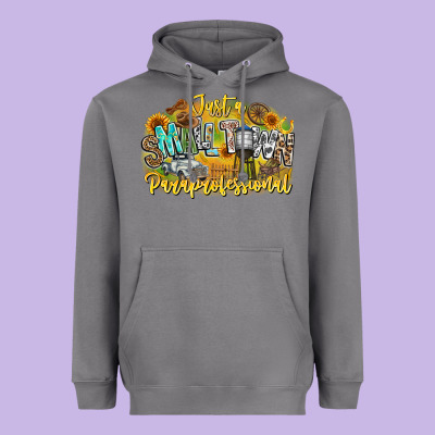 Just Small Town Paraprofessional Heavyweight Hoodie Designed By Cowhidedigitalart