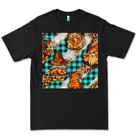 Black thanksgiving gnomies with leopard and tartan seamless pattern bbs Premium Tee - BundleAndBundleShop