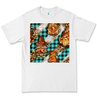 Thanksgiving Gnomies With Leopard And Tartan Seamless Pattern Bbs Premium Tee | Teevron