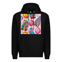 Black Easter Gnomies Seamless Pattern Premium Hoodie - BundleAndBundleShop