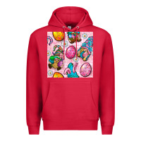 Cardinal Easter Gnomies Seamless Pattern Premium Hoodie - BundleAndBundleShop