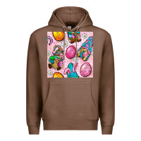 Chestnut Easter Gnomies Seamless Pattern Premium Hoodie - BundleAndBundleShop