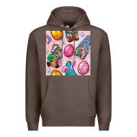 Coffee Easter Gnomies Seamless Pattern Premium Hoodie - BundleAndBundleShop