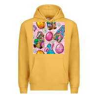 Mustard Easter Gnomies Seamless Pattern Premium Hoodie - BundleAndBundleShop