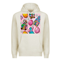 Oatmeal Heather Easter Gnomies Seamless Pattern Premium Hoodie - BundleAndBundleShop