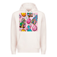 Pale Pink Easter Gnomies Seamless Pattern Premium Hoodie - BundleAndBundleShop