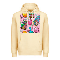 Pina Colada Easter Gnomies Seamless Pattern Premium Hoodie - BundleAndBundleShop
