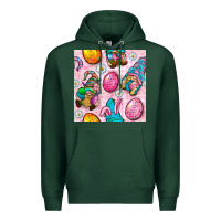 Sports Green Easter Gnomies Seamless Pattern Premium Hoodie - BundleAndBundleShop