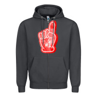 Smoke number one foam finger Zipper Hoodie - FaDigitalArtStudio