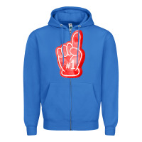 True Royal number one foam finger Zipper Hoodie - FaDigitalArtStudio