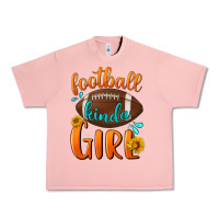 Salmon Football kinda Girl Urban Heavy Tee - NancyCooperArtShop