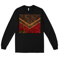 Black red roses with leopard Long Sleeve Tee - TumblerDesignByShophia