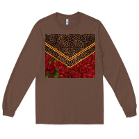 Chestnut red roses with leopard Long Sleeve Tee - TumblerDesignByShophia