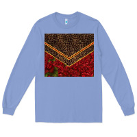Colony Blue red roses with leopard Long Sleeve Tee - TumblerDesignByShophia