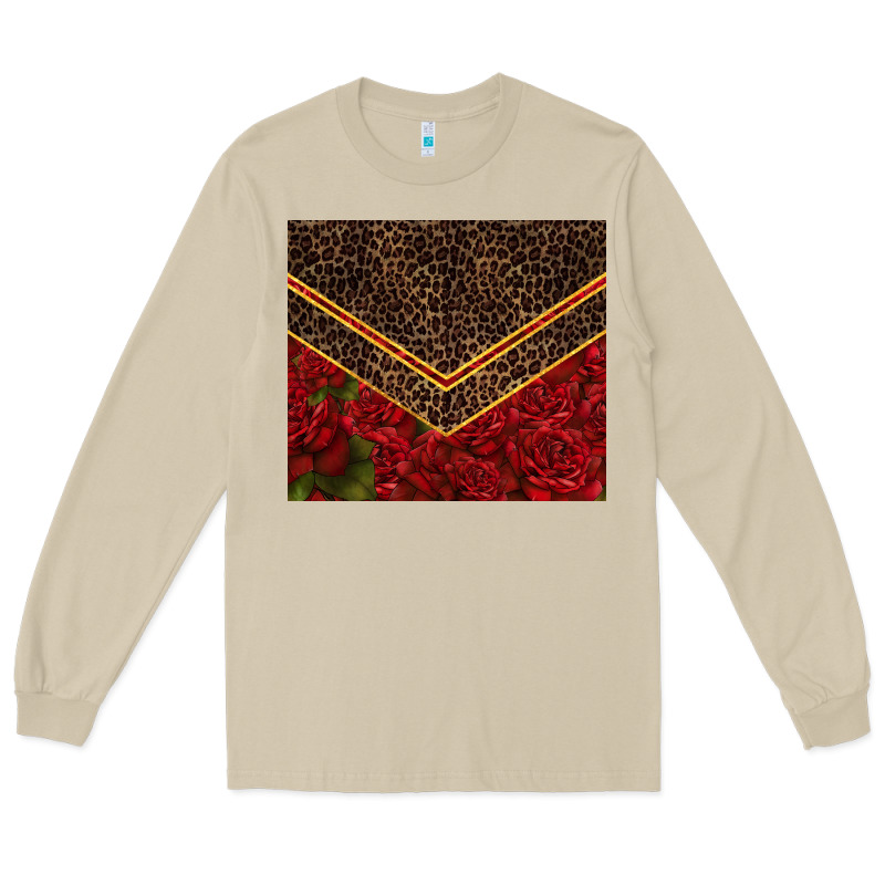 Red Roses With Leopard Long Sleeve Tee by TumblerDesignByShophia | Teevron