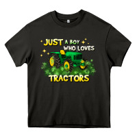 Asphalt just a boy who loves tractors Heavy Core Tee - JahusDesignShop