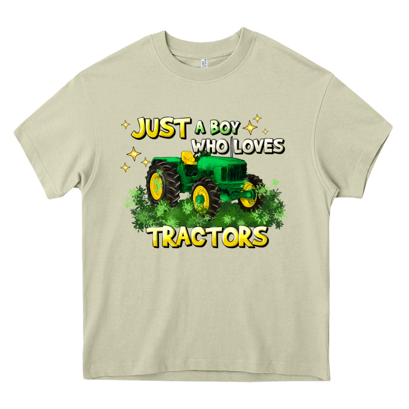 Just A Boy Who Loves Tractors Heavy Core Tee by JahusDesignShop | Teevron