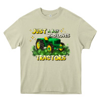 Mossy just a boy who loves tractors Heavy Core Tee - JahusDesignShop