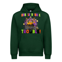 Forest Green kids halloween hubble bubble here comes trouble Urban Hoodie - BarkalooDesign