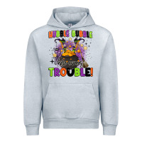 Heather Grey kids halloween hubble bubble here comes trouble Urban Hoodie - BarkalooDesign
