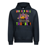Navy kids halloween hubble bubble here comes trouble Urban Hoodie - BarkalooDesign