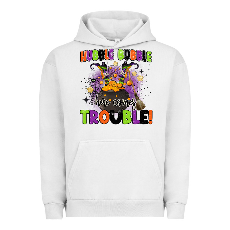 Kids Halloween Hubble Bubble Here Comes Trouble Urban Hoodie by BarkalooDesign | Teevron