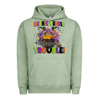 Pigment Oil Green kids halloween hubble bubble here comes trouble Urban Hoodie - BarkalooDesign