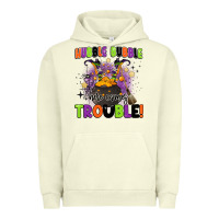 Pigment Pistachio kids halloween hubble bubble here comes trouble Urban Hoodie - BarkalooDesign